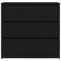 Berkfield Home Sideboard Black Oak 80x35x76 cm Engineered Wood - Size: 80 x 35 x 76 cm - thumbnail 6
