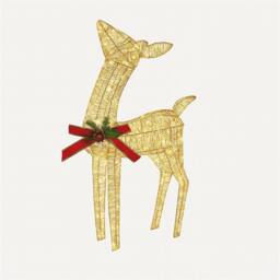 mysmartbuy 74 cm Gold Rattan Deer - 250 Warm White LEDs, 5 m Cable, Transformer - thumbnail 5