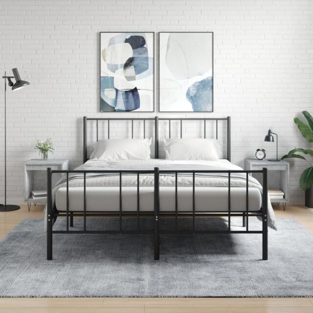 Berkfield Home Bedside Cabinets 2 pcs Concrete Grey 40x35x50 cm Engineered Wood - Size: 40 x 35 x 50 cm - image 1