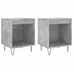 Berkfield Home Bedside Cabinets 2 pcs Concrete Grey 40x35x50 cm Engineered Wood - Size: 40 x 35 x 50 cm - thumbnail 2
