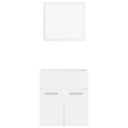 Berkfield Home 2 Piece Bathroom Furniture Set White Engineered Wood - thumbnail 6