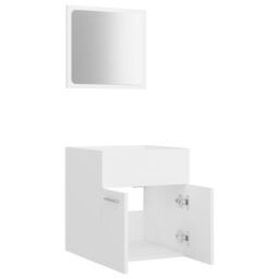 Berkfield Home 2 Piece Bathroom Furniture Set White Engineered Wood - thumbnail 5