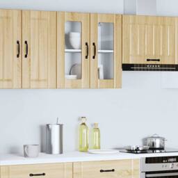 Berkfield Home Kitchen Wall Cabinet with Glass Door Lucca Sonoma Oak Engineered Wood in Light Brown - thumbnail 4
