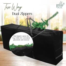 Pelle & Sol Christmas Tree Storage Bag - Fits Up to 9 ft - Black - thumbnail 7