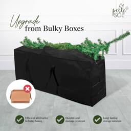 Pelle & Sol Christmas Tree Storage Bag - Fits Up to 9 ft - Black - thumbnail 5