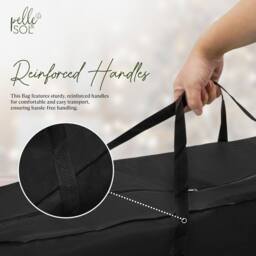 Pelle & Sol Christmas Tree Storage Bag - Fits Up to 9 ft - Black - thumbnail 6