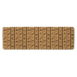 Benjamin Tate Design Eye Of Horus Pharaoh Flowers Pyramid Bird Ankh Runner Rug in Natural - Size: 67 cm x 230 cm - thumbnail 1