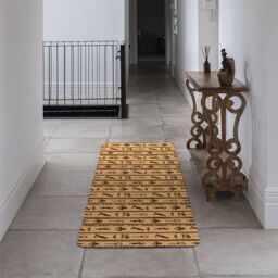 Benjamin Tate Design Eye Of Horus Pharaoh Flowers Pyramid Bird Ankh Runner Rug in Natural - Size: 67 cm x 230 cm - thumbnail 3