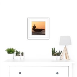 Artery8 Atherton Military USA Navy USS Enterprise Fleet Photo 8X8 Inch Square Wooden Framed Wall Art Print Picture with Mount in White - thumbnail 2