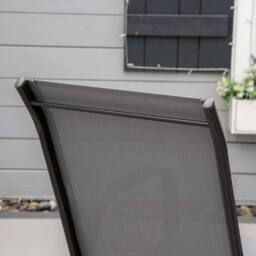 VOGREX Set of 4 Garden Dining Chair Set Outdoor w/ High Back, Dark Grey - thumbnail 5