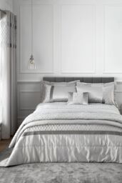 Catherine Lansfield 'Sequin Cluster' Duvet Set in Silver - Size: King - thumbnail 2