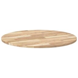 Berkfield Home Table Top Round √ò80x2 cm Solid Wood Acacia in Brown - Size: 80x2 cm - thumbnail 5