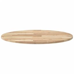 Berkfield Home Table Top Round √ò80x2 cm Solid Wood Acacia in Brown - Size: 80x2 cm - thumbnail 4