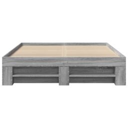 Berkfield Home Bed Frame without Mattress Grey Sonoma 120x200 cm Engineered Wood - Size: Small Double - thumbnail 5