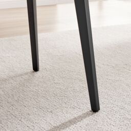 FurnitureboxUK Koko 4-Seater Round Melamine Scratch Resistant Dining Table With Black Legs in Walnut - thumbnail 5