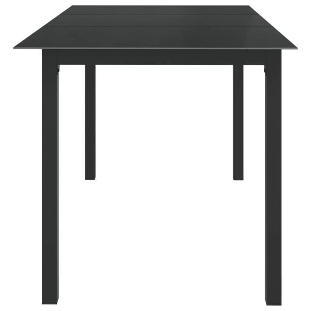 Berkfield Home Garden Table Black 150x90x74 cm Aluminium & Glass - Size: 150 x 90 x 74 cm - image 1