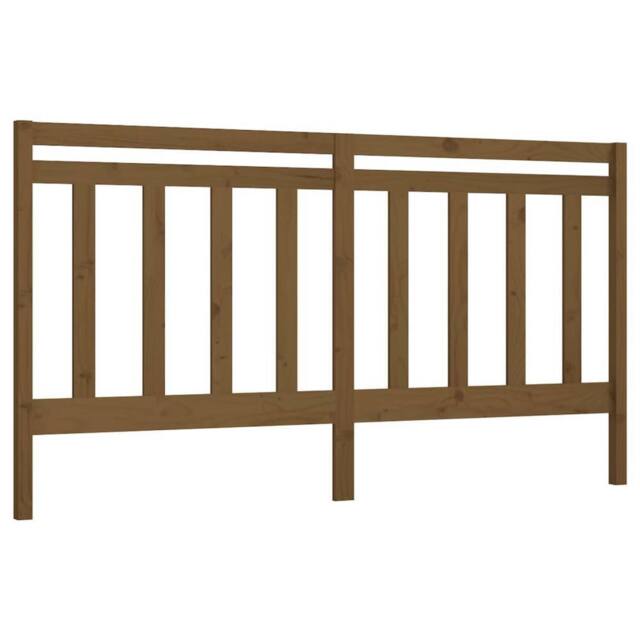 Berkfield Home Bed Headboard Honey Brown 206x4x100 cm Solid Wood Pine - Size: 206 x 4 x 100 cm - image 1