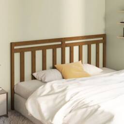 Berkfield Home Bed Headboard Honey Brown 206x4x100 cm Solid Wood Pine - Size: 206 x 4 x 100 cm - thumbnail 3