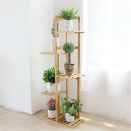 Nordara 40x20.2x102cm 5/6 Tier Ladder Shelf Storage Plant Stand Display in Beige - Size: Small