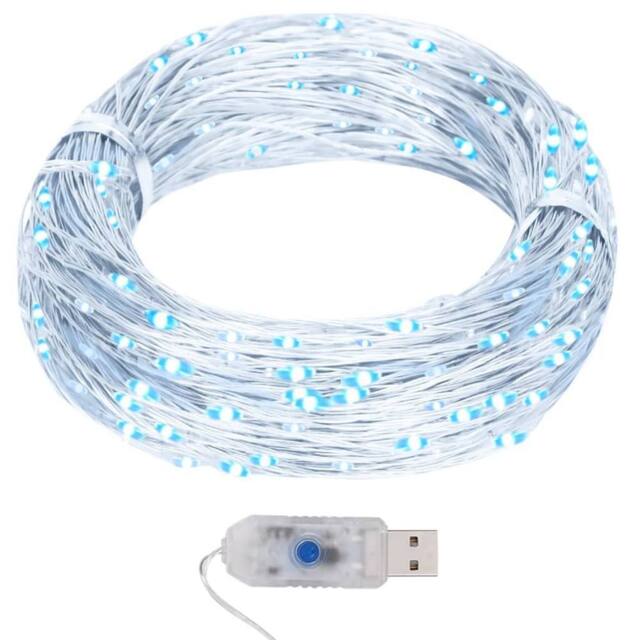 Berkfield Home LED Micro Fairy String Lights 40m 400 LED Cold White 8 Function - image 1