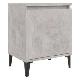 Berkfield Home Bed Cabinets with Metal Legs 2 pcs Concrete Grey 40x30x50 cm - Size: 40 x 30 x 50 cm - thumbnail 5