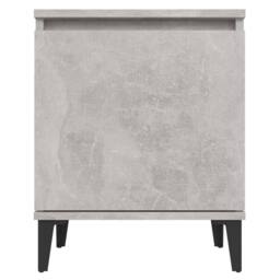 Berkfield Home Bed Cabinets with Metal Legs 2 pcs Concrete Grey 40x30x50 cm - Size: 40 x 30 x 50 cm - thumbnail 7