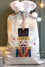 Personalised Memento Company Personalised Nutcracker Christmas Sack in Grey - thumbnail 4