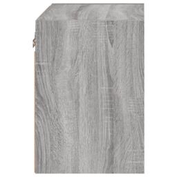 Berkfield Home Bedside Cabinet with LED Lights Wall-mounted Grey Sonoma - thumbnail 8