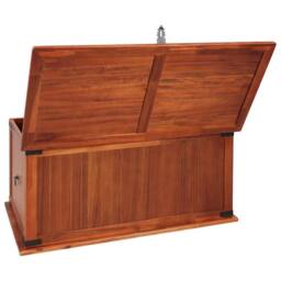 Berkfield Home Storage Chest 79x34x32 cm Solid Acacia Wood in Brown - Size: 79 x 34 x 32 cm - thumbnail 6