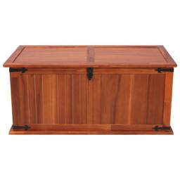 Berkfield Home Storage Chest 79x34x32 cm Solid Acacia Wood in Brown - Size: 79 x 34 x 32 cm - thumbnail 3