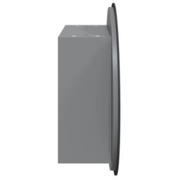 Berkfield Home Beautiful Bathroom Cabinet with Round Mirror&LED Grey 40x40x17.5 cm - thumbnail 7