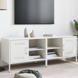 Berkfield Home TV Cabinets 2 pcs White 68x39x50.5 cm Steel - thumbnail 2