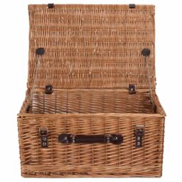 Red Hamper Wicker Double Steamed 51cm Picnic Basket in Brown - thumbnail 5