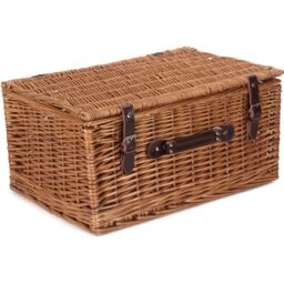 Red Hamper Wicker Double Steamed 51cm Picnic Basket in Brown - thumbnail 2