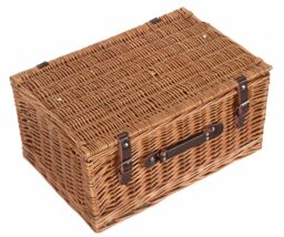 Red Hamper Wicker Double Steamed 51cm Picnic Basket in Brown - thumbnail 4