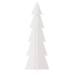 Berkfield Home Festive Wooden Christmas Tree for Decoration White 112 cm Solid W