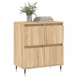 Berkfield Home Sideboard Sonoma Oak 60x35x70 cm Engineered Wood in Brown - Size: 60 x 35 x 70 cm - thumbnail 3