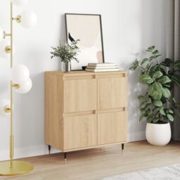 Berkfield Home Sideboard Sonoma Oak 60x35x70 cm Engineered Wood in Brown - Size: 60 x 35 x 70 cm - thumbnail 1