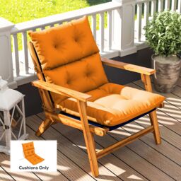 OUTSUNNY Adirondack Chair Cushion Rocking Chair Cushion w/ Ties, Orange