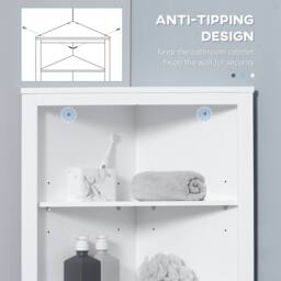 Wyld Haus Dotre Corner Bathroom Storage Cabinet White Cupboard 3 Shelves - thumbnail 8