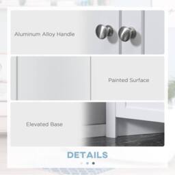 Wyld Haus Dotre Corner Bathroom Storage Cabinet White Cupboard 3 Shelves - thumbnail 9