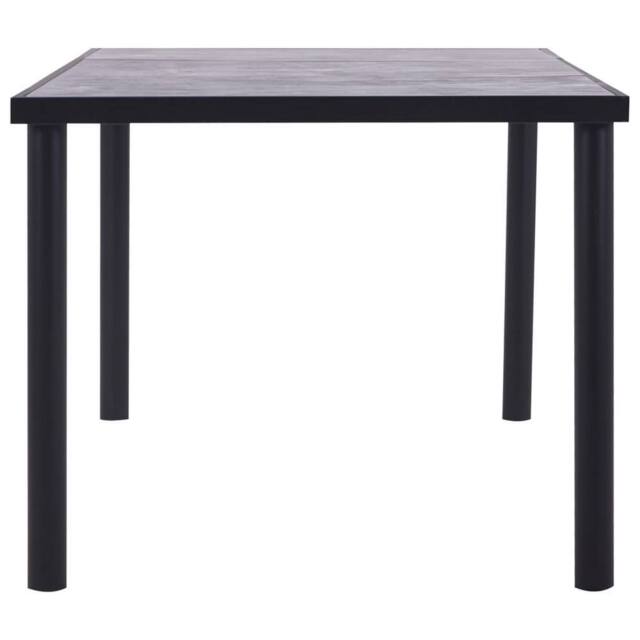 Berkfield Home Modern Dining Table Black & Concrete Grey 200x100x75 cm MDF - Size: 200 x 100 x 75 cm - image 1