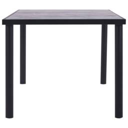 Berkfield Home Modern Dining Table Black & Concrete Grey 200x100x75 cm MDF - Size: 200 x 100 x 75 cm