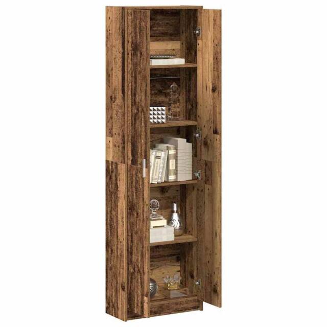 Berkfield Home Wardrobe Old Wood 55x25x189 cm Engineered Wood in Brown - Size: 55 x 25 x 189 cm - image 1