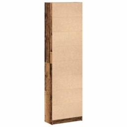 Berkfield Home Wardrobe Old Wood 55x25x189 cm Engineered Wood in Brown - Size: 55 x 25 x 189 cm - thumbnail 8