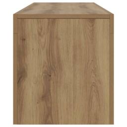 Berkfield Home TV Cabinet with LED Lights Artisan Oak 140x36.5x40 cm Engineered Wood in Brown - thumbnail 8