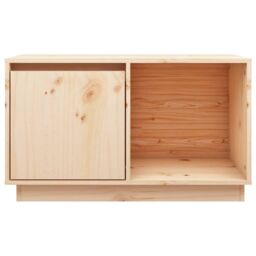 Berkfield Home TV Cabinet 74x35x44 cm Solid Wood Pine in Brown - Size: 74 x 35 x 44 cm - thumbnail 3
