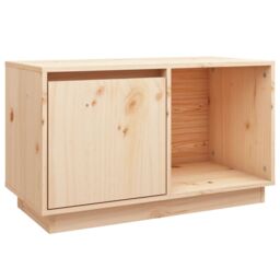 Berkfield Home TV Cabinet 74x35x44 cm Solid Wood Pine in Brown - Size: 74 x 35 x 44 cm - thumbnail 2