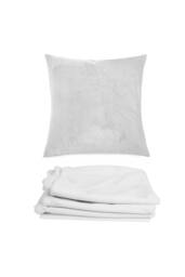 KDMD 4 Pack Velvet Cushion Covers Square Pillow 45x45cm Silver - Size: 45x45 cm - thumbnail 8