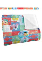 Sesame Street Happy Holiday Squares Pattern Silky Touch Super Soft Throw Blanket 152 X 127 cm in White - thumbnail 3
